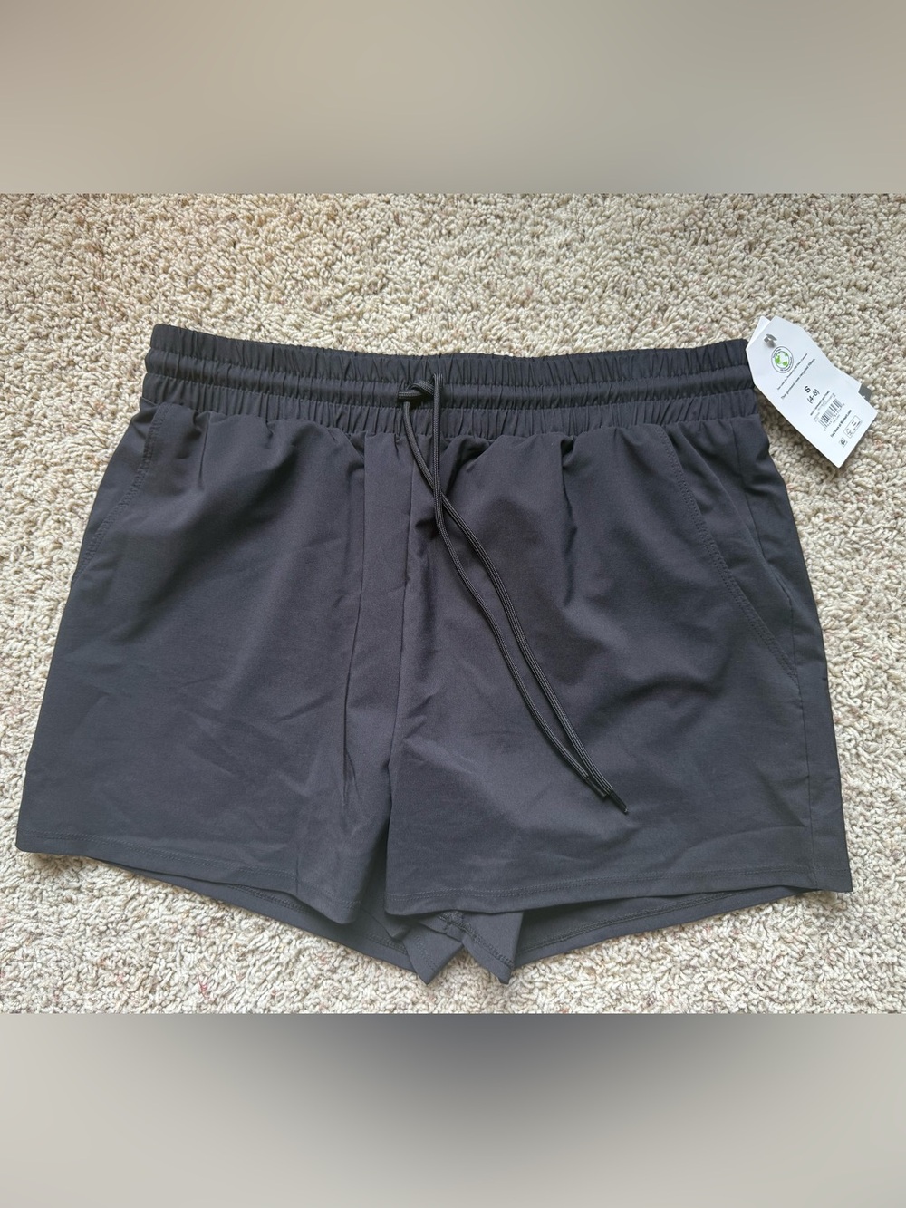 Black Athletic Drawstring Shorts